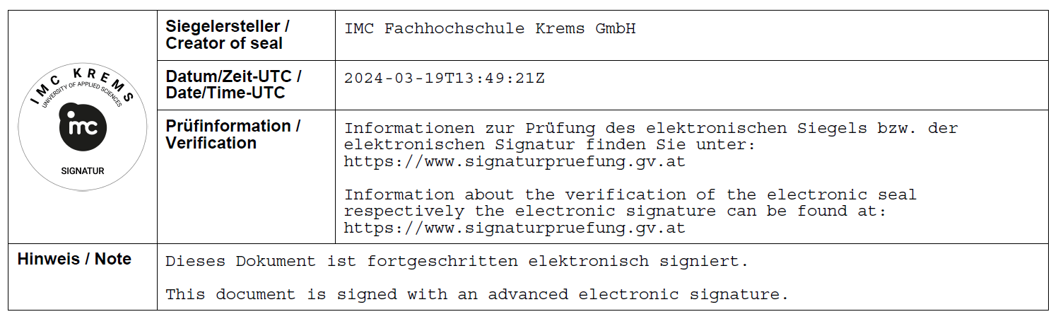 Electronic seal IMC Krems TEMPLATE